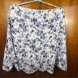 Dressbarn floral lined  A-Line Knee-Length Skirted 24W